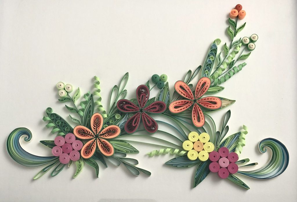 Quilling Paper Beautiful Flowers Design