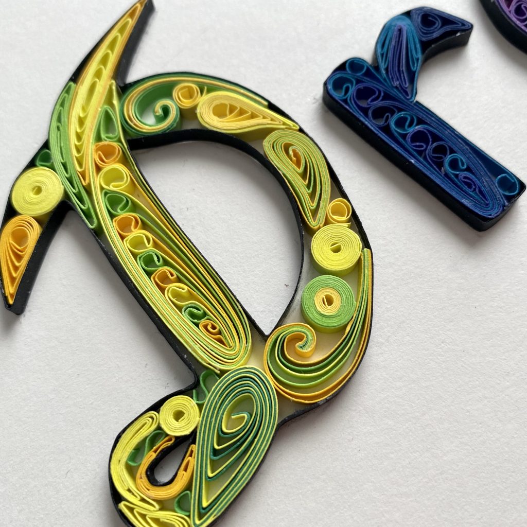 Paper Quilling Art Word Dragon