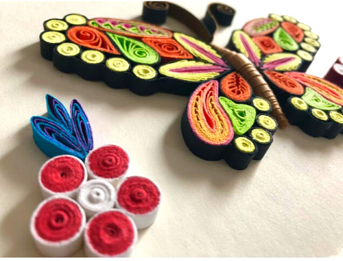 Quilling Colorful Butterfly Design Paper Art
