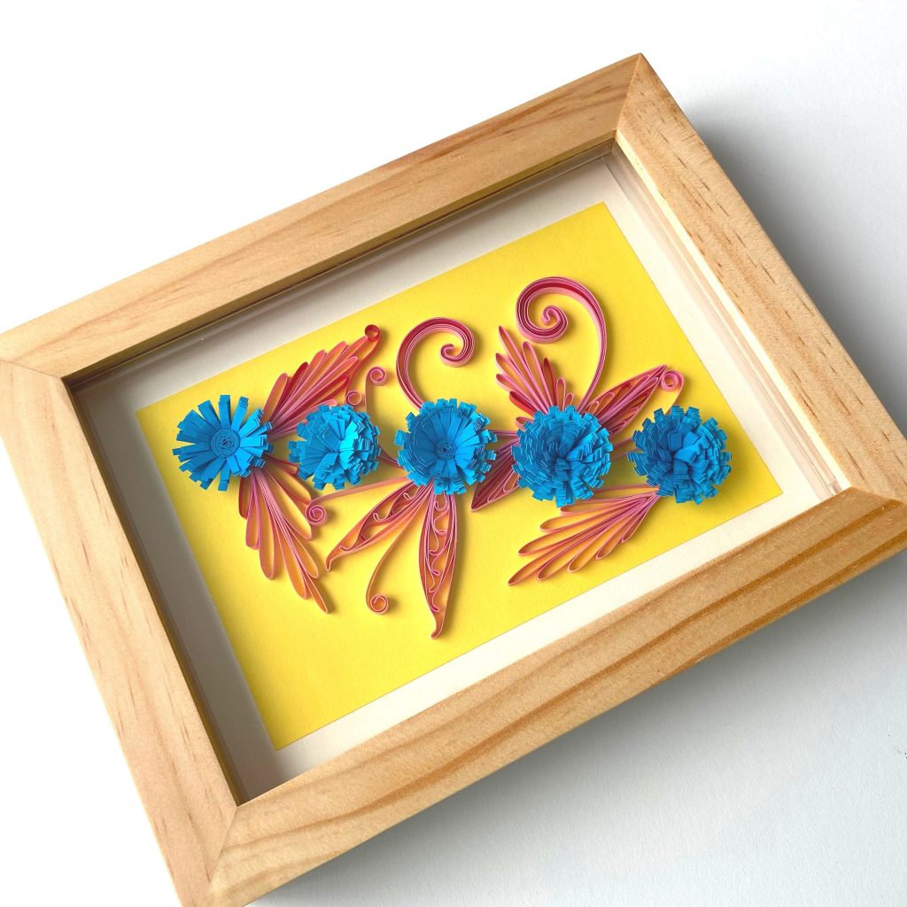 Quilling Blue Daisy Paper Art