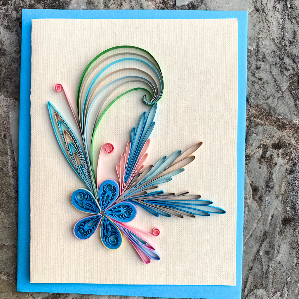 Decorative Blue Flower Quilling